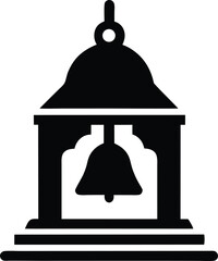 mandir bell vector icon