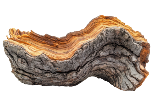 Weathered driftwood texture amber and grey bark aged tree section detail natural abstract form art