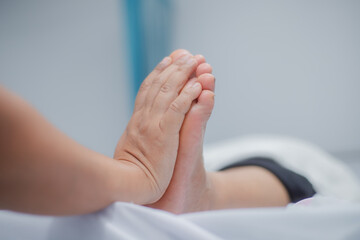 Acupuncture foot massage for hotel guests at the spa