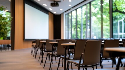 Empty modern conference room