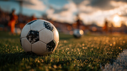 soccer ball on the grass