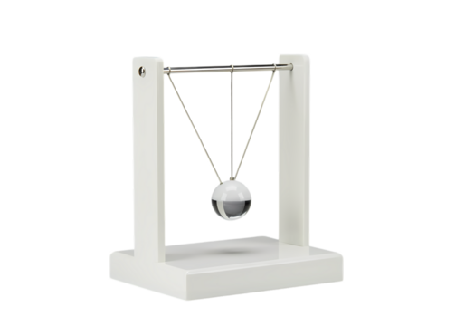 Newtons Cradle A Study in Motion and Equilibrium isolated on transparent background