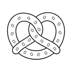 Black and White Pretzel Illustration
