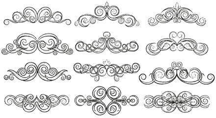Obraz premium vector set of decorative elements