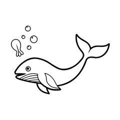 fantasy whale blow made from fish design
