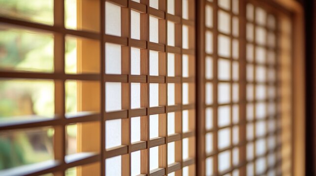 Wooden lattice window screens