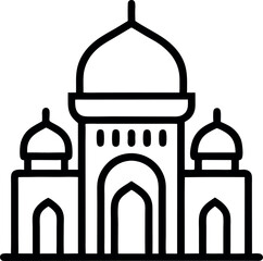 mosque outline icon