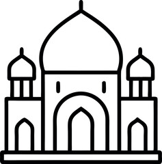 mosque outline icon