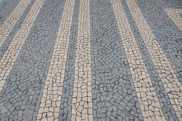 Traditional Portuguese stone pavement, known as 