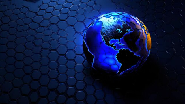 Global digital sphere on a hex grid