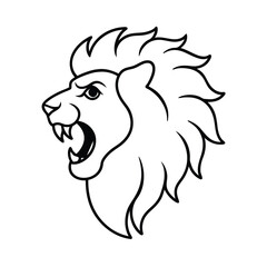Fototapeta premium roaring lion with floral mane