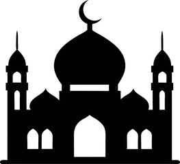 silhouette of mosque