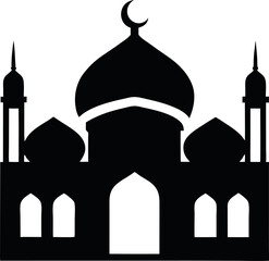 silhouette of mosque