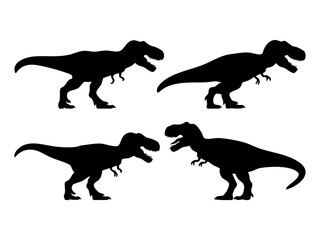 Download vector silhouette of tyrannosaurus rex dinosaurs clip art for free t rex illustration design