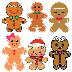 Collection of Cute Gingerbread Men for Christmas