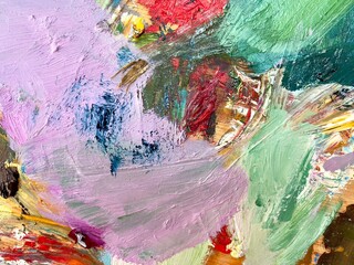 Dirty color plate, selective focus.Colorful abstract background and texture
