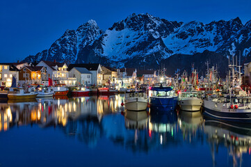 Fototapeta premium the Henningsvaer, Lofoten Islands, Norway