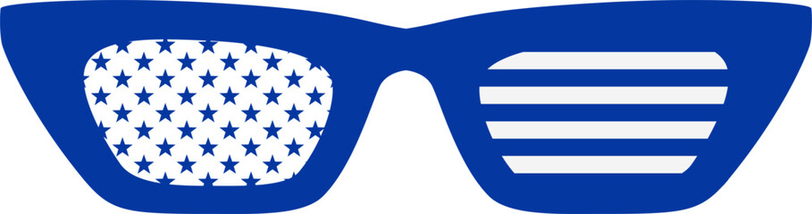 Fourth of July Vector Glasses with Stars and Stripes Design