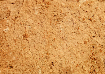 The rough texture of red brick and old cement that use for making outdoor floor or walkways.