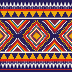 Geometric Ethnic pattern,style,semless,wallpaper
 American tribal fabric, carpet, vector,
illustration design, on navy blue background 