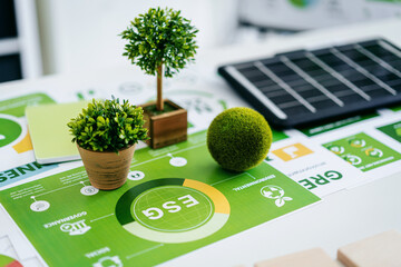 ESG Environmental Social Governance Report Green Business Strategy Carbon Reduction Sustainability...