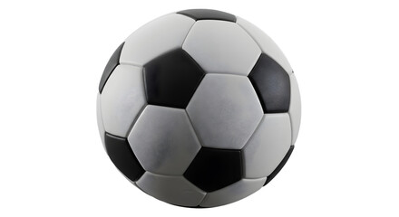 Obraz premium Classic Soccer Ball with Black and White Panels on Transparent Background