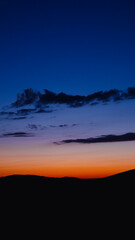 sunset over the mountains