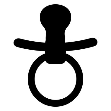 Icono silueta de chupete para beb&eacute; 