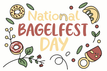NATIONAL BAGELFEST DAY vector illustration