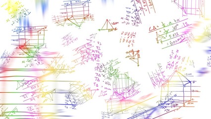 background pantern math formulas on the blackboard