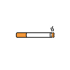 Cigarette icon vector. Smoking logo illustration. Cigarette symbol vector on white background