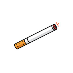 Cigarette icon vector. Smoking logo illustration. Cigarette symbol vector on white background