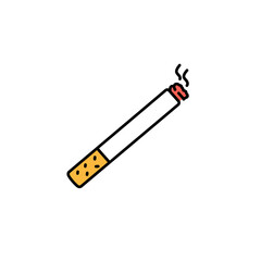 Cigarette icon vector. Smoking logo illustration. Cigarette symbol vector on white background