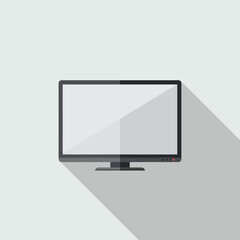 television flat style vector icon