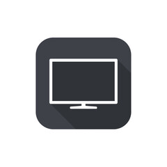 television flat style vector icon