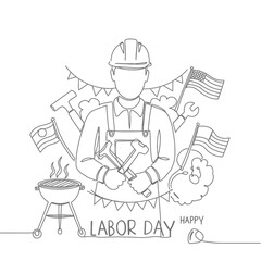 international labour day vector illustration. labour day flat illustration. labour day with hand vector illustration. hand fight illustration.