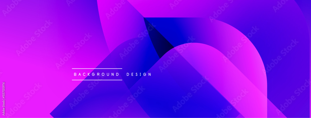 Poster vibrant abstract background. gradient shades purple, blue create flowing shapes. minimalist text rea