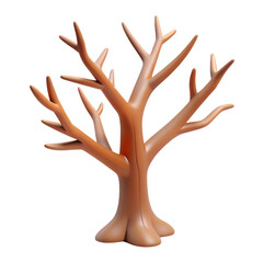 Fototapeta premium dry tree 3d plastic style