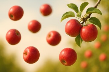 Obraz premium Vibrant and nutritious crimson apples