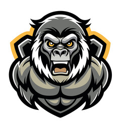 design logo vector  icon character mascot gorilla