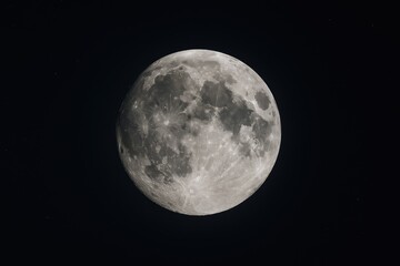 Fototapeta premium Nighttime view of the moon in the sky