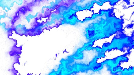 Blue and white abstract paint background combustion pattern noise grainy blur effect