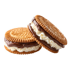 Delicious Chocolate Cream Filled Cookies, Sweet Treat, Creamy Indulgence