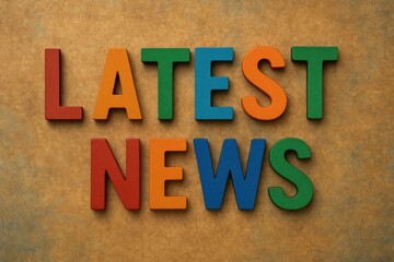 Recent updates spelled out with vibrant wooden blocks on a rustic backdrop