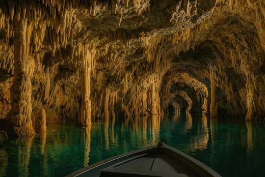 Exploring the Stunning Subterranean Caves with Imposing Stalactites and Stalagmites