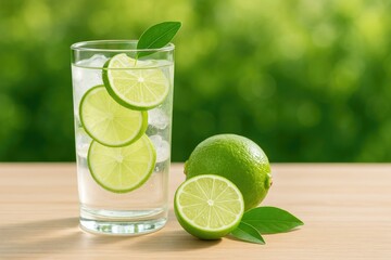 Lime and water: a refreshing combination