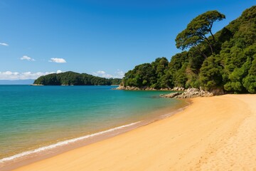 Fototapeta premium Scenic Views of a Coastal Beach in the South Island