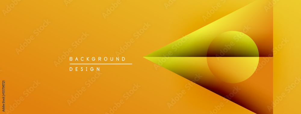 Poster abstract gradient design. orange, yellow hues blend. minimalist composition features geometric shape