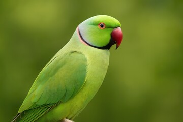 The vibrant rose-ringed parakeet, also called the ring-necked parakeet, is among the few parrots that thrive in disrupted environments.
