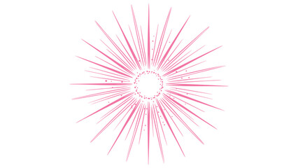 Obraz premium Pink Radial Burst Vector with Dots